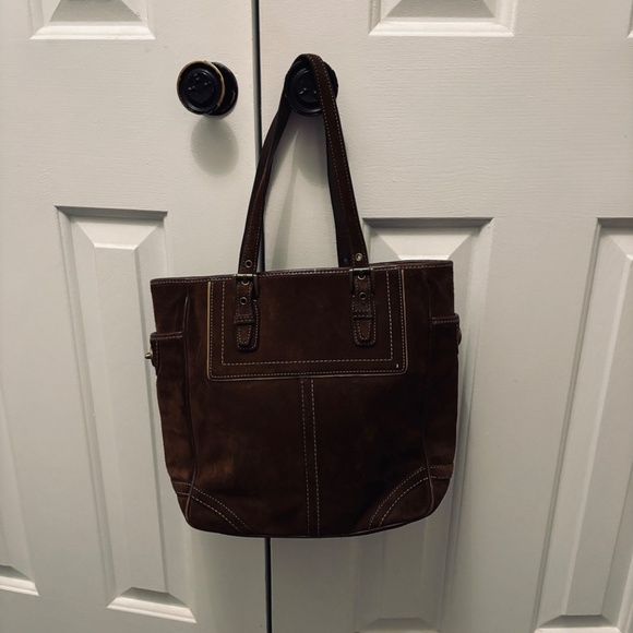 Coach suede tote - Picture 2 of 3